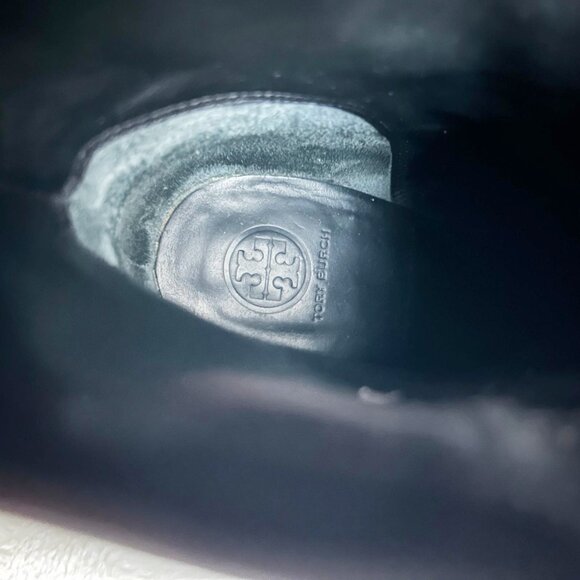 Tory Burch Booties 8 M Black Ankle Boots Leather Heel 3.5 Inch - Picture 10 of 10